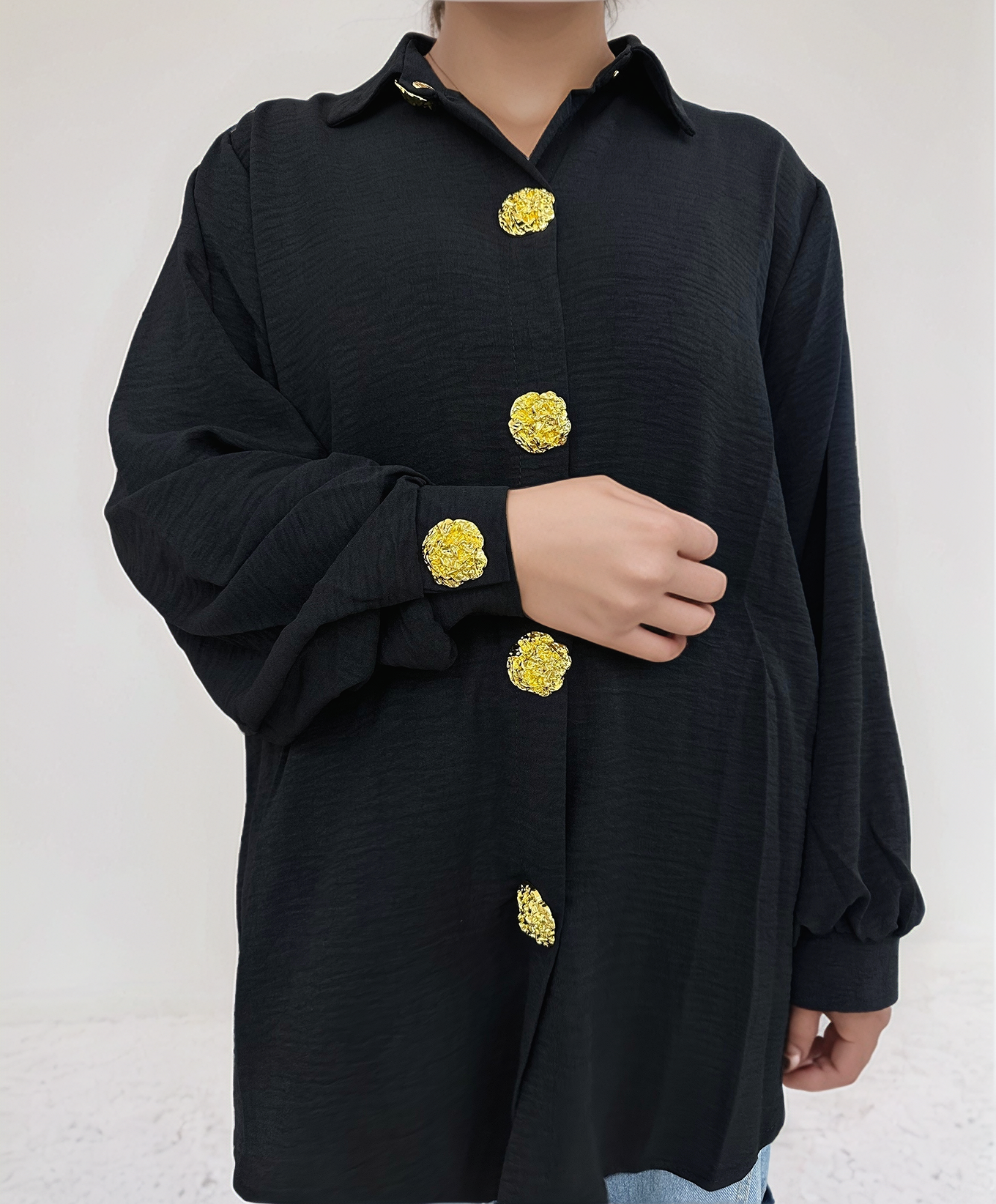 Crimson Flow Button-Down Shirt
